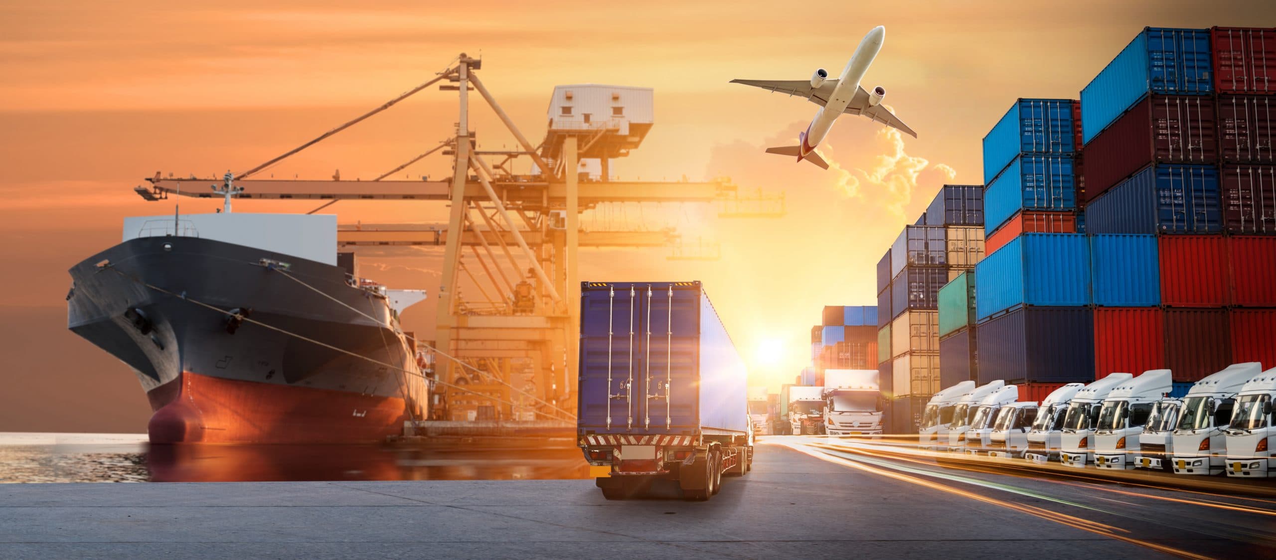 Export logistics background